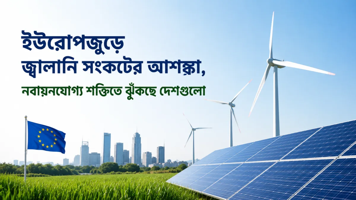 ইউরোপজুড়ে জ্বালানি সংকটের আশঙ্কা, নবায়নযোগ্য শক্তিতে ঝুঁকছে দেশগুলো