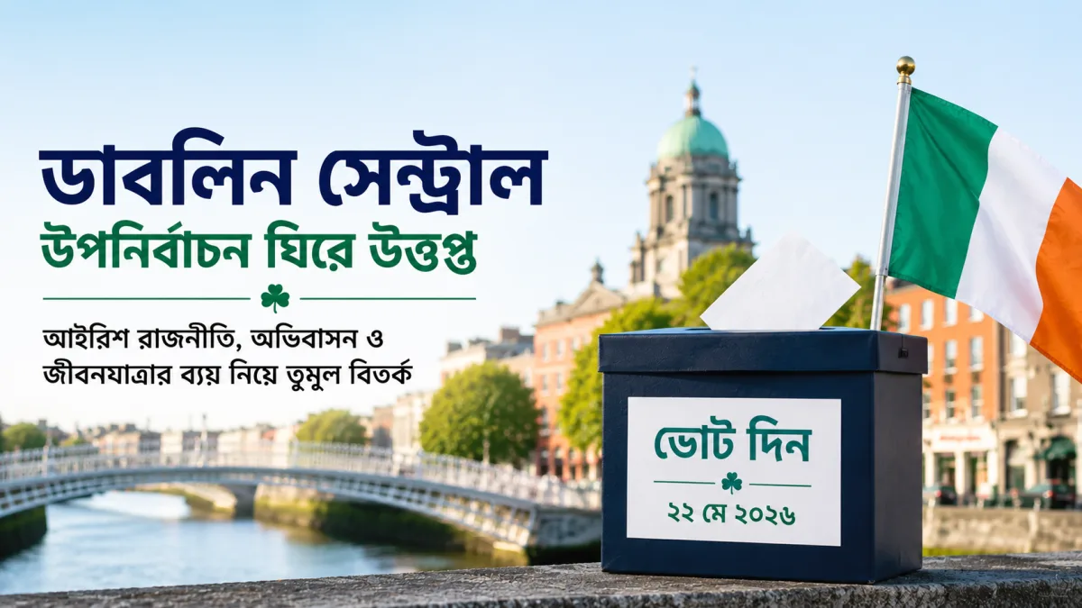 ডাবলিন সেন্ট্রাল উপনির্বাচন ঘিরে উত্তপ্ত আইরিশ রাজনীতি, অভিবাসন ও জীবনযাত্রার ব্যয় নিয়ে তুমুল বিতর্ক