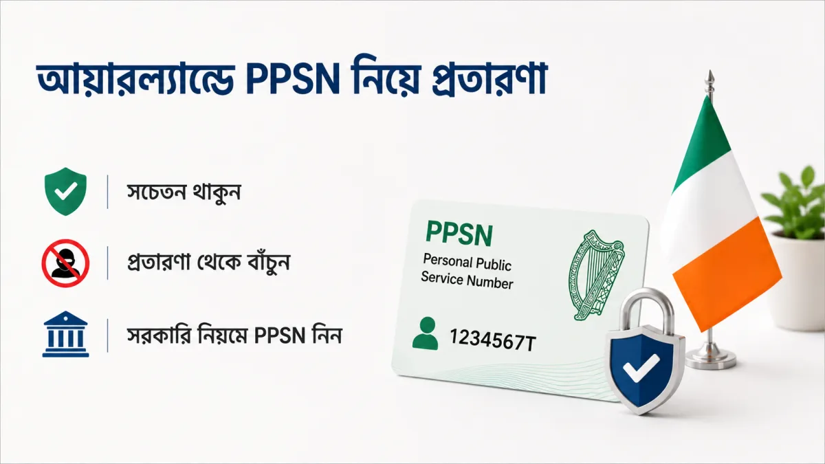 আয়ারল্যান্ডে PPSN নিয়ে প্রতারণাঃ নতুন বাংলাদেশীদের সতর্ক থাকার আহ্বান