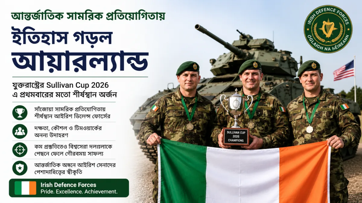 আন্তর্জাতিক সামরিক প্রতিযোগিতায় ইতিহাস গড়ল আয়ারল্যান্ড