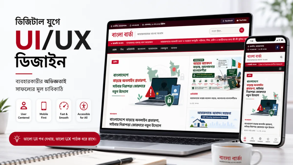 ডিজিটাল যুগে UI/UX ডিজাইনঃ আধুনিক ওয়েবসাইট ও সংবাদমাধ্যমের সাফল্যের মূল চাবিকাঠি