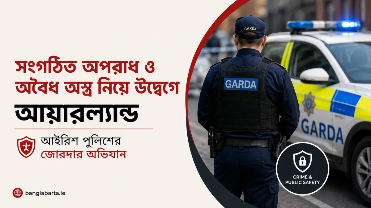 সংগঠিত অপরাধ ও অবৈধ অস্ত্র নিয়ে উদ্বেগে আয়ারল্যান্ড, আইরিশ পুলিশের জোরদার অভিযান