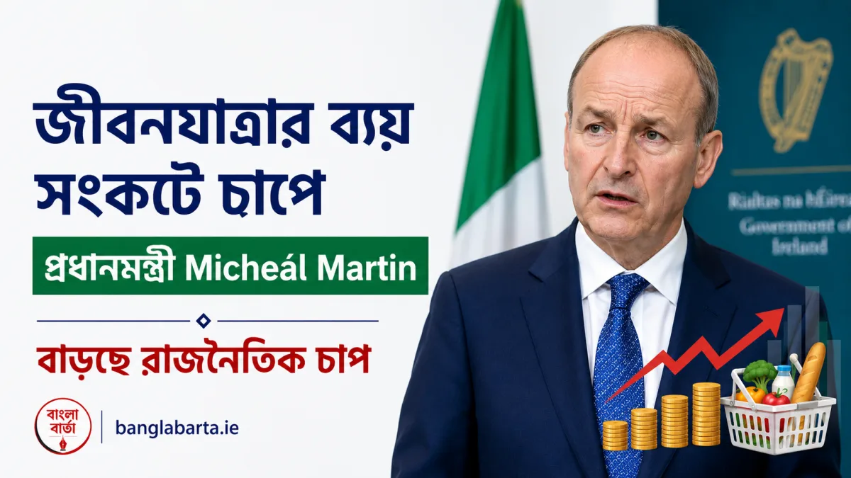 জীবনযাত্রার ব্যয় সংকটে চাপে প্রধানমন্ত্রী Micheál Martin, বাড়ছে রাজনৈতিক চাপ