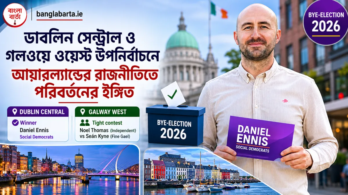 ডাবলিন সেন্ট্রাল ও গলওয়ে ওয়েস্ট উপনির্বাচনে আয়ারল্যান্ডের রাজনীতিতে পরিবর্তনের ইঙ্গিত