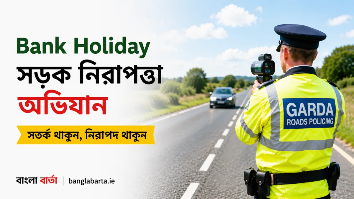 Bank Holiday সড়ক নিরাপত্তা অভিযানঃ অতিরিক্ত গতি, মাদকাসক্ত ড্রাইভিং ও মোবাইল ফোন ব্যবহারে কঠোর নজরদারি