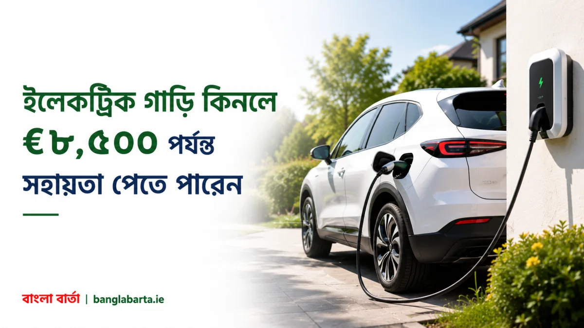 আয়ারল্যান্ডে পুরোনো গাড়ি বদলে ইলেকট্রিক গাড়ি কিনলে €৮,৫০০ পর্যন্ত সহায়তা