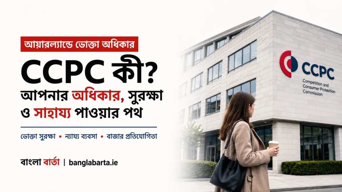 CCPC কী? আয়ারল্যান্ডে ভোক্তা অধিকার, ন্যায্য ব্যবসা ও বাজার প্রতিযোগিতা রক্ষাকারী সংস্থার সম্পূর্ণ গাইড