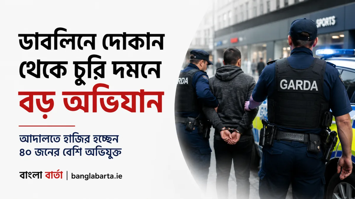 ডাবলিনে দোকান থেকে চুরি দমনে বড় অভিযানঃ আদালতে হাজির হচ্ছেন ৪০ জনের বেশি অভিযুক্ত