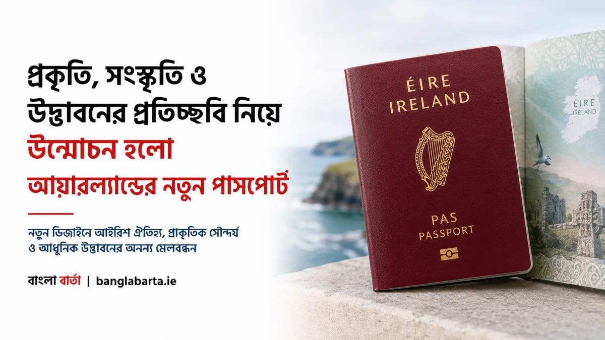 প্রকৃতি, সংস্কৃতি ও উদ্ভাবনের প্রতিচ্ছবি নিয়ে উন্মোচন হলো আয়ারল্যান্ডের নতুন পাসপোর্ট