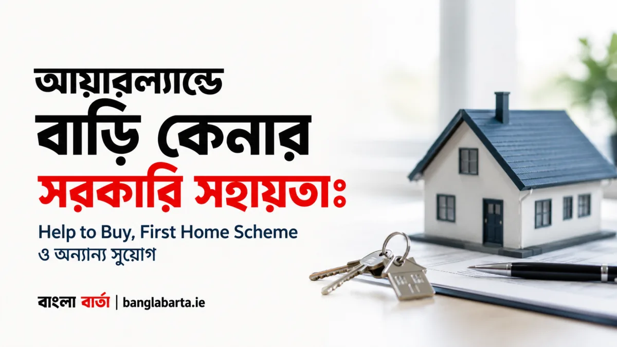 আয়ারল্যান্ডে বাড়ি কেনার সরকারি সহায়তাঃ Help to Buy, First Home Scheme ও অন্যান্য গুরুত্বপূর্ণ স্কিম এক নজরে